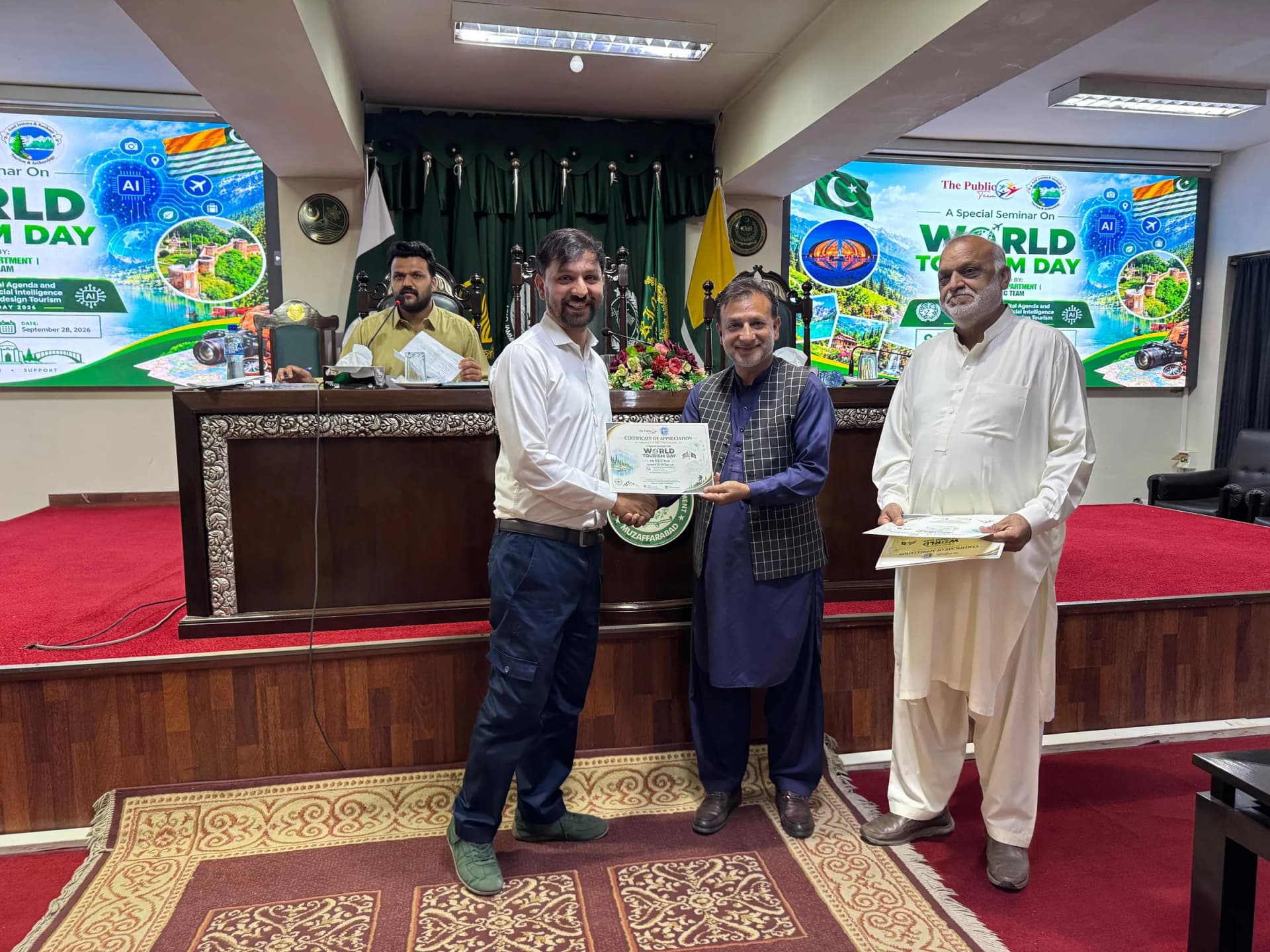 Certificates presented at PTG’s World Tourism Day seminar in Muzaffarabad, 28 September 2026