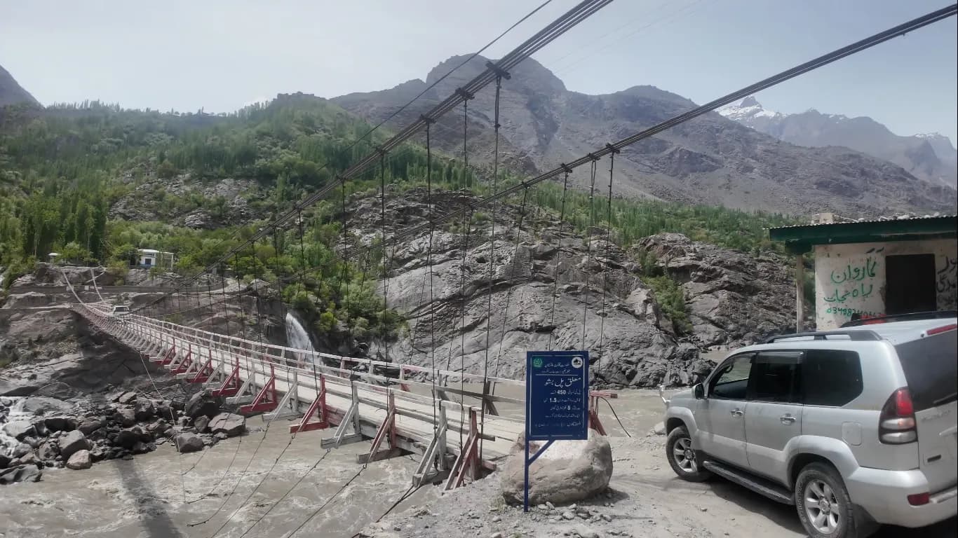 Bashu Suspension Bridge